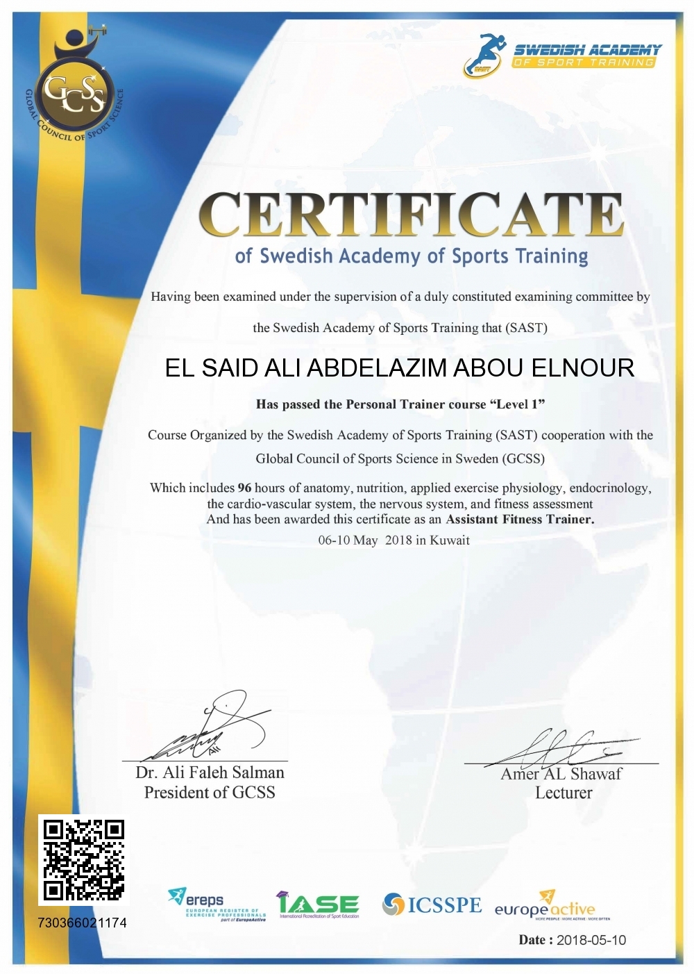 EL SAID ALI ABDELAZIM ABOU ELNOUR